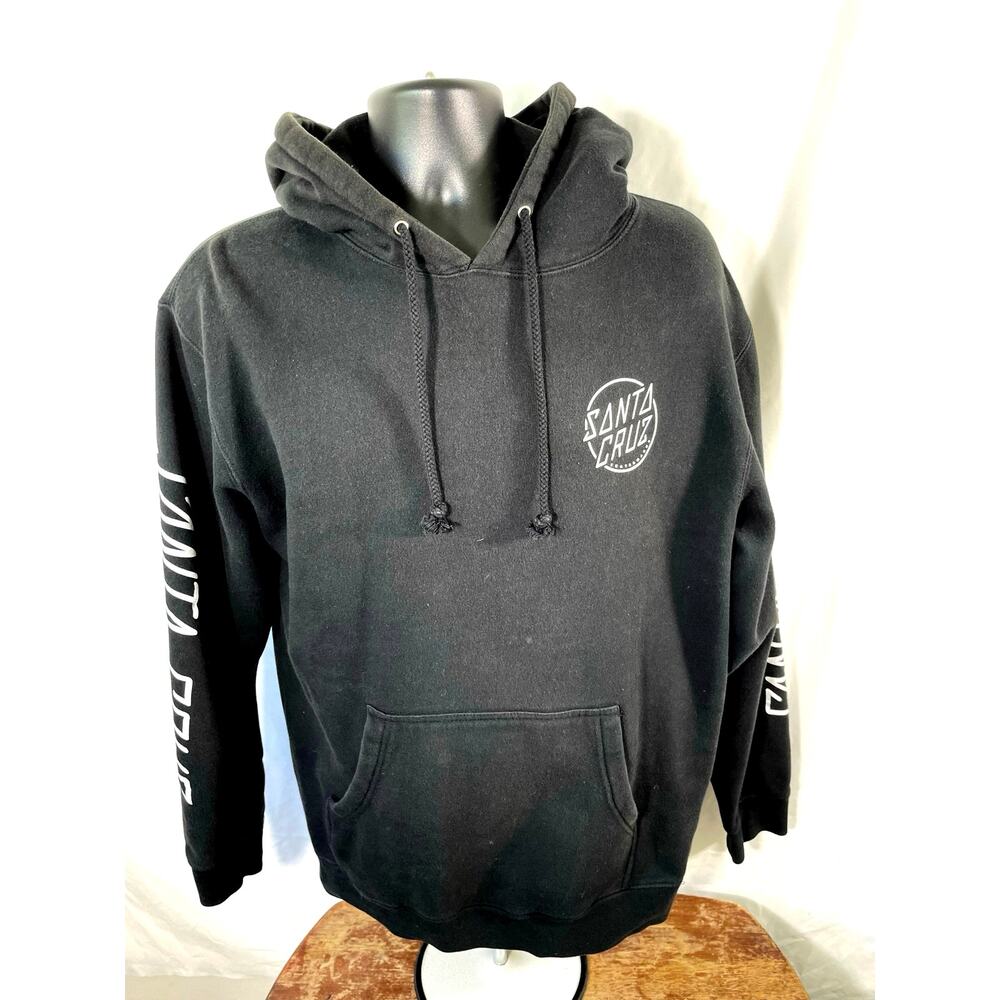 Santa Cruz Black Logo Hoodie Mens Large